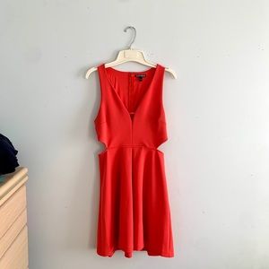 EXPRESS A-LINE RED SKATER DRESS SIZE 6